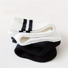 Kids College Style Stripes Mid Calf Stockings