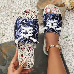 Colorful Print Casual Sports Slippers Lightweight Non slip Open Toe