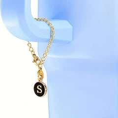 2pcs Initial Letter Cup Handle Charm Decorative Pendant Accessories