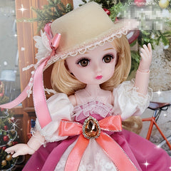 Adorable 13 Joints Sweet Doll with Realistic 3D Eyelashes and Hair