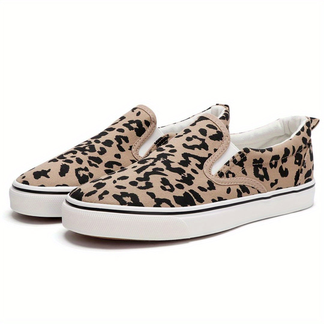 Women's Canvas Slip on Casual Shoes Low Top Round Toe Flat Walking Sneakers