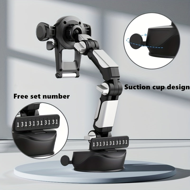 Car Phone Holder Mount Hands Dashboard & Windshield Mount Compatible