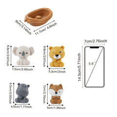 6pcs Bath Toy Set - Boats & Hand Puppets - Fun Kids Bathroom Play