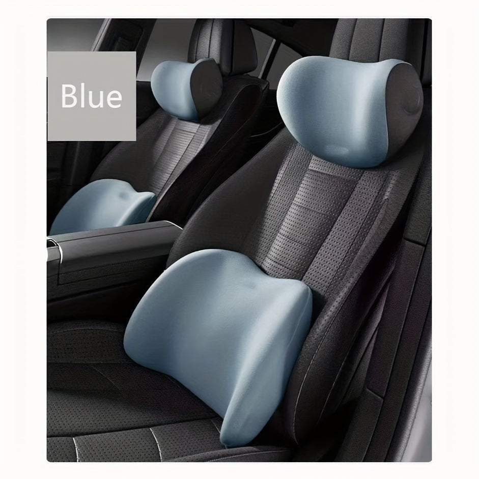 Car Memory Foam Neck Pillow Lumbar Support