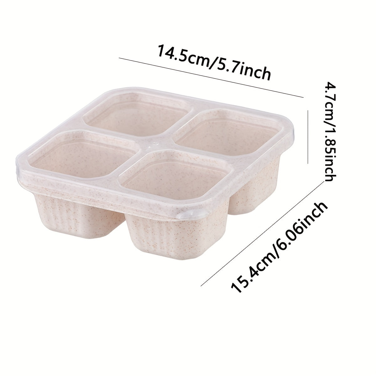 Non stick 4-grid Candies Box Bento Box Snack Nuts Candy Platter