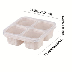 Non stick 4-grid Candies Box Bento Box Snack Nuts Candy Platter