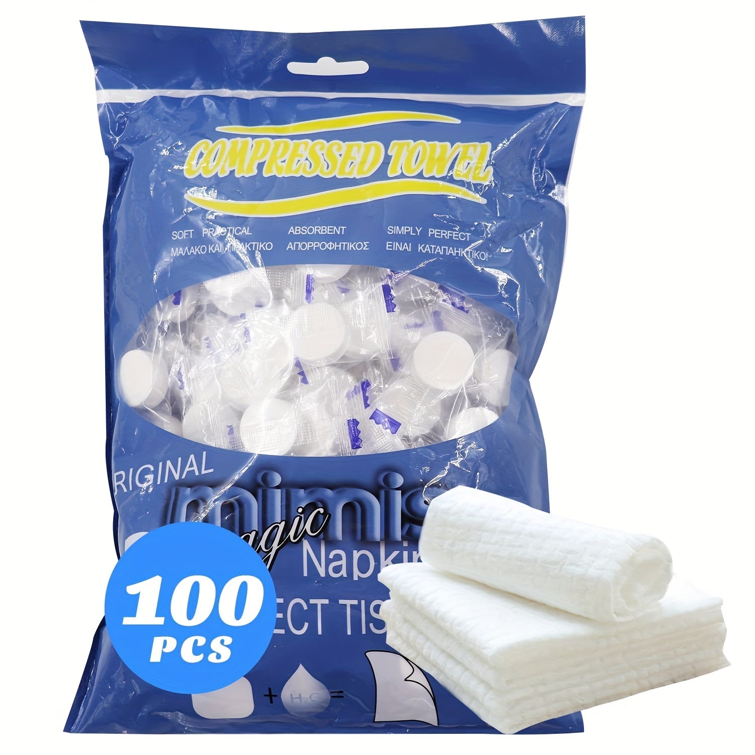 Compressed Towels Disposable Portable Face Towel Mini Tablets Cotton Coin Tissue