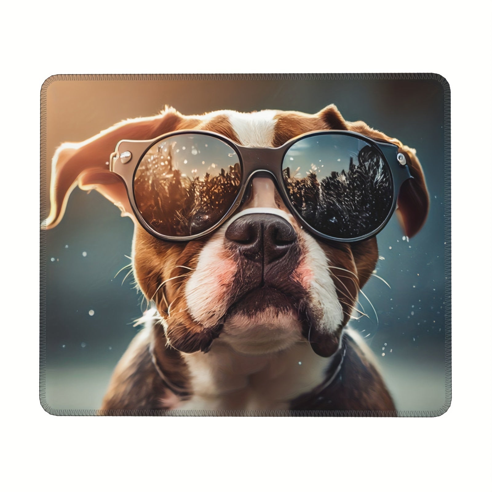 Sunglasses Dog Pattern Gaming Mousepad