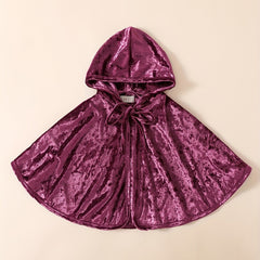 Kid's Halloween Velvet Hooded Cloak Costume