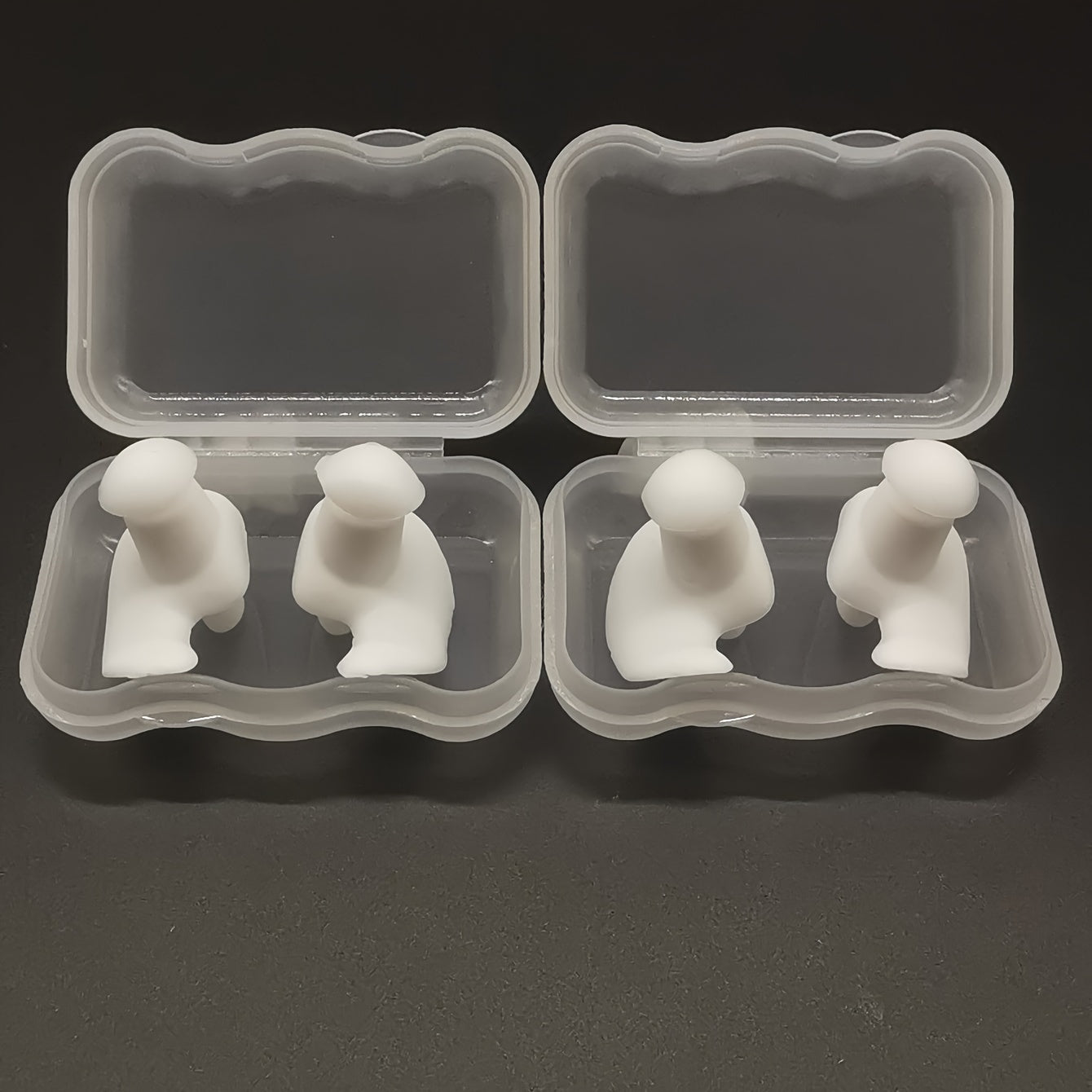 Silicone Spiral Earplugs with Storge Box for Swimming - 2 Pairs