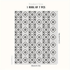 Moroccan Print Stair Sticker Self-Adhesive Art Wallpaper