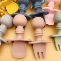 2pcs BPA-Free Panda Training Fork & Spoon Set