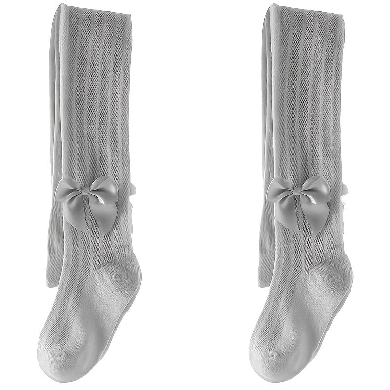 Girls Bowknot Mesh Breathable Pantyhose Knitted Leggings
