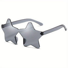 Star Rimless Sunglasses For Women Men UV400