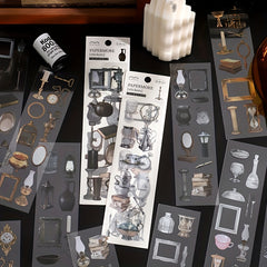 6pcs Vintage Stickers for DIY Art Supplies