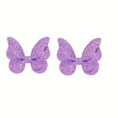 2pcs Gradient Sequin Butterfly Hair Clip for Girls