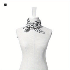 Personalized Square Scarf with Your Photo Emblem Soft Polyester Versatile Shawl