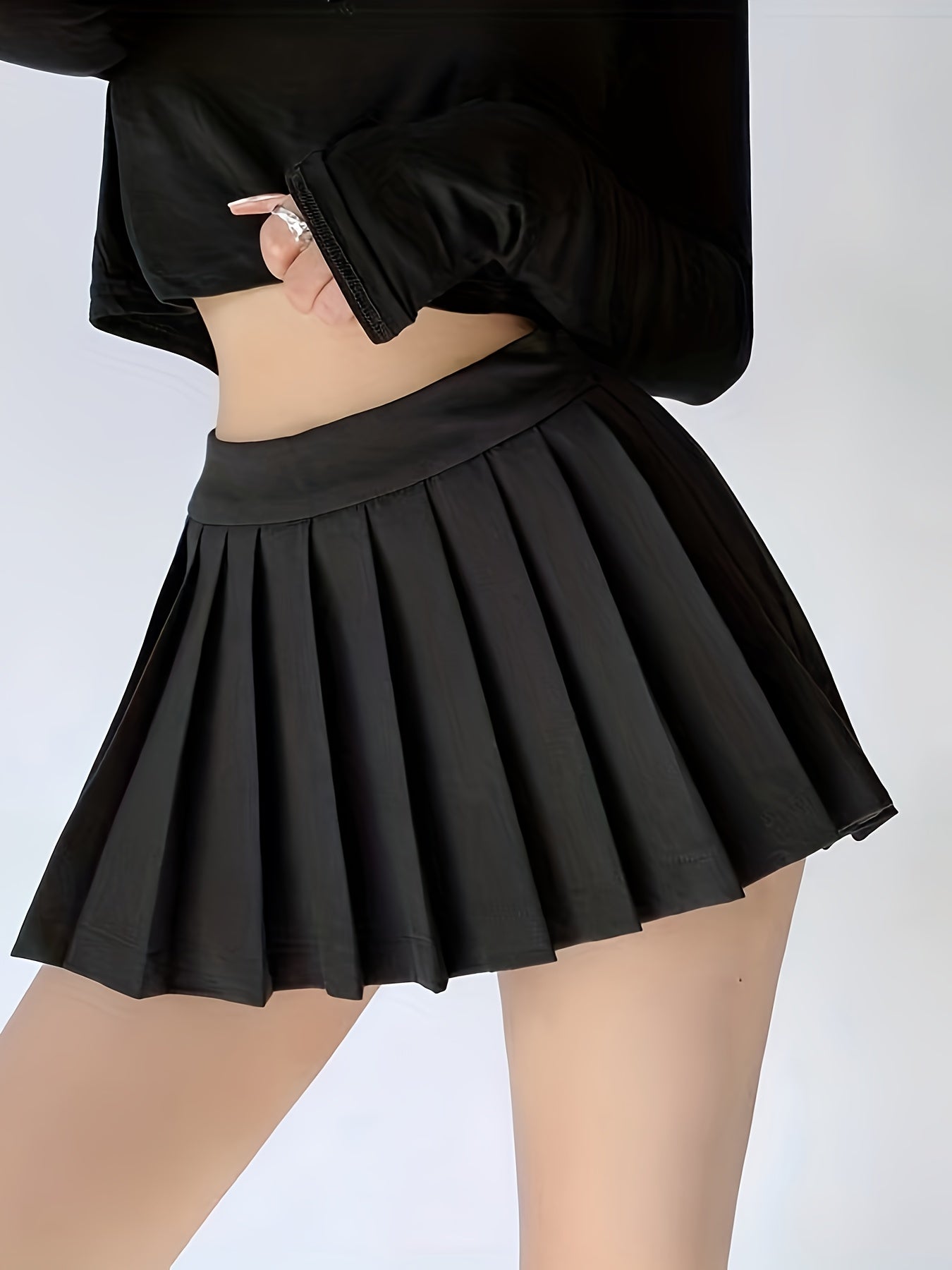 Elastic Waist Pleated Skirts for Tennis Golf Sports Short Skirts