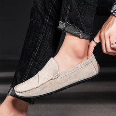 Men's Customizable Loafer Shoes Stitching Durable Slip On Moccasins