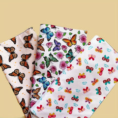 8pcs Assorted Fabric Pack for DIY Clothing Craft Doll Clothing Butterfly Series