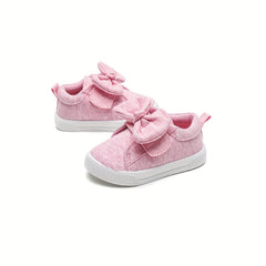 Toddler Girls Bowknot Flat Walking Shoes Casual Lightweight Sneakers