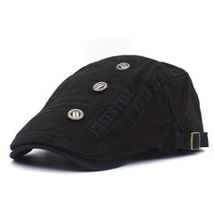 Adjustable Summer Casual Mens Peaked Cap with Letter Embroidery