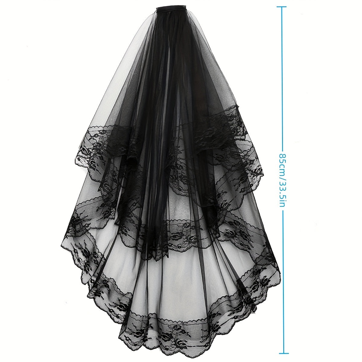 Double Layer Lace Veil for Women - Elegant Wedding Accessory