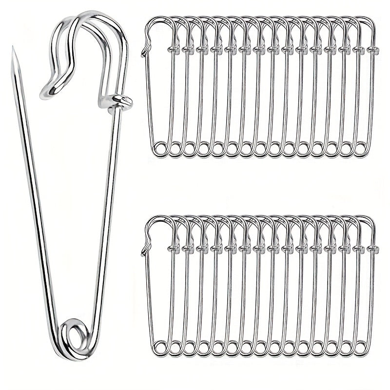 10pcs Metal Safety Pins 70mm 2.75 Inches Heavy Duty Blanket Pins