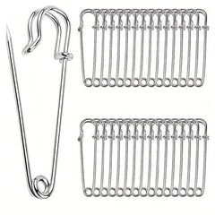 10pcs Metal Safety Pins 70mm 2.75 Inches Heavy Duty Blanket Pins