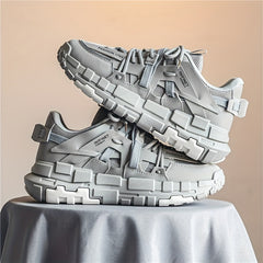 Men's Chunky Sneakers Elevator Shoes Wear-resistant Lace Up