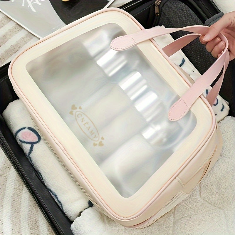 Travel Makeup Bag Double Layer Wet & Dry Separation Cosmetic Bag