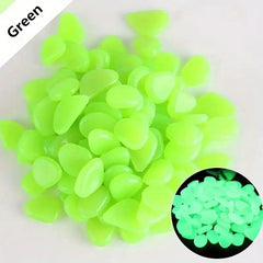 200pcs Small Luminous Pebbles for Garden Fish Tank Aquarium Decor