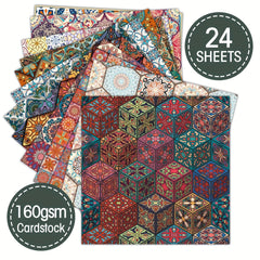 Geometric Pattern Scrapbook Paper Pad 24 Sheets
