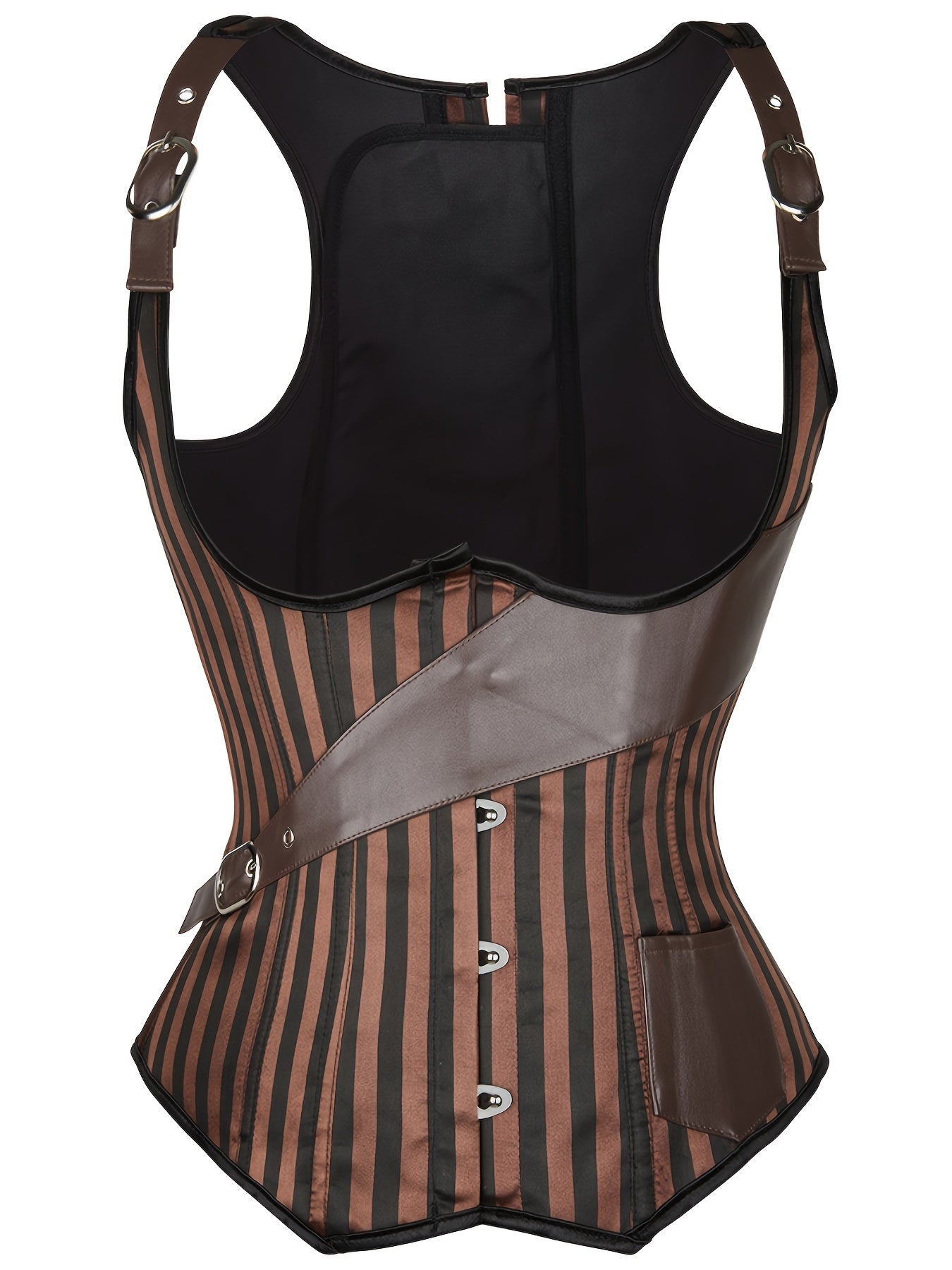 Striped Lace Up Shaping Tops Waist Trainer Tummy Control