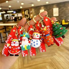 Santa Claus Christmas Tree Pendant Keychain Gift