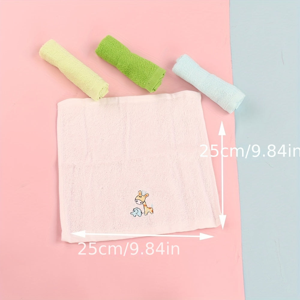 4pcs Baby Cotton Towels Soft Face Bibs Multicolor Mixed