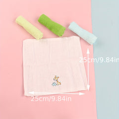 4pcs Baby Cotton Towels Soft Face Bibs Multicolor Mixed