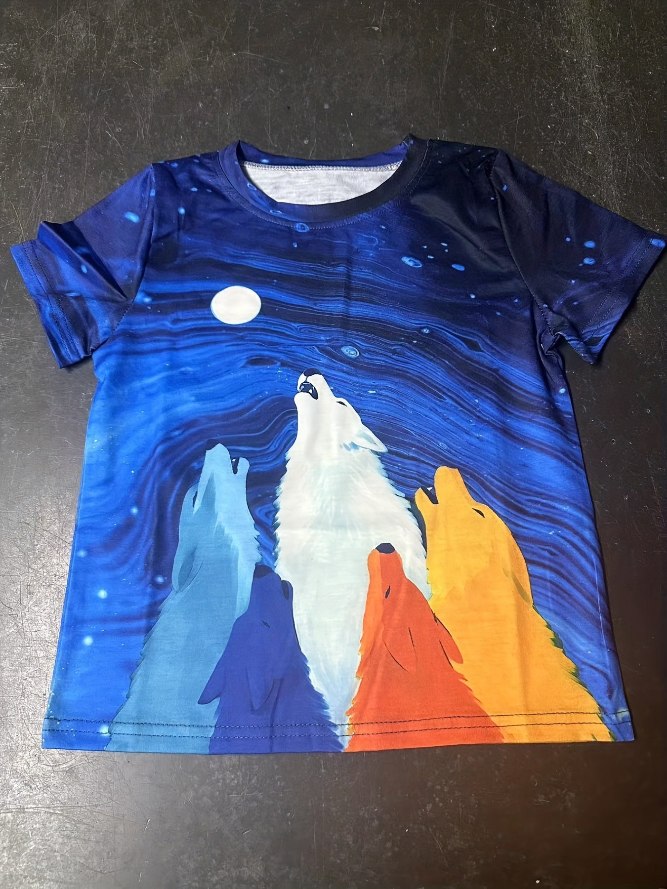 3D Cartoon Wolves Graphic T shirt for Boys and Girls