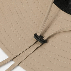 Men's Mesh Wide Brim Bucket Hat Sun Protection
