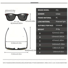 Vintage Polarized Square Sunglasses for Men Women