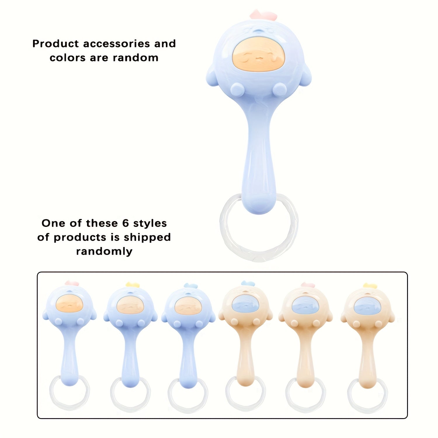 Yellow Baby Sand Hammer Toys PP Material Baby Rattle Toys