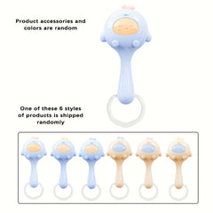 Yellow Baby Sand Hammer Toys PP Material Baby Rattle Toys
