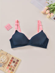 Plus Size Bra Women's Plus Molded Cup Bralette with Buckle