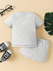 2pcs Baby Boys Casual T shirt & Shorts Set Clothes