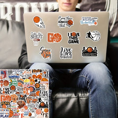 100 Basketball Stickers Vinyl Waterproof Decals for Water Bottle Laptop