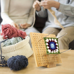 Bamboo Crochet Block Board Braided Needle Thread Placement