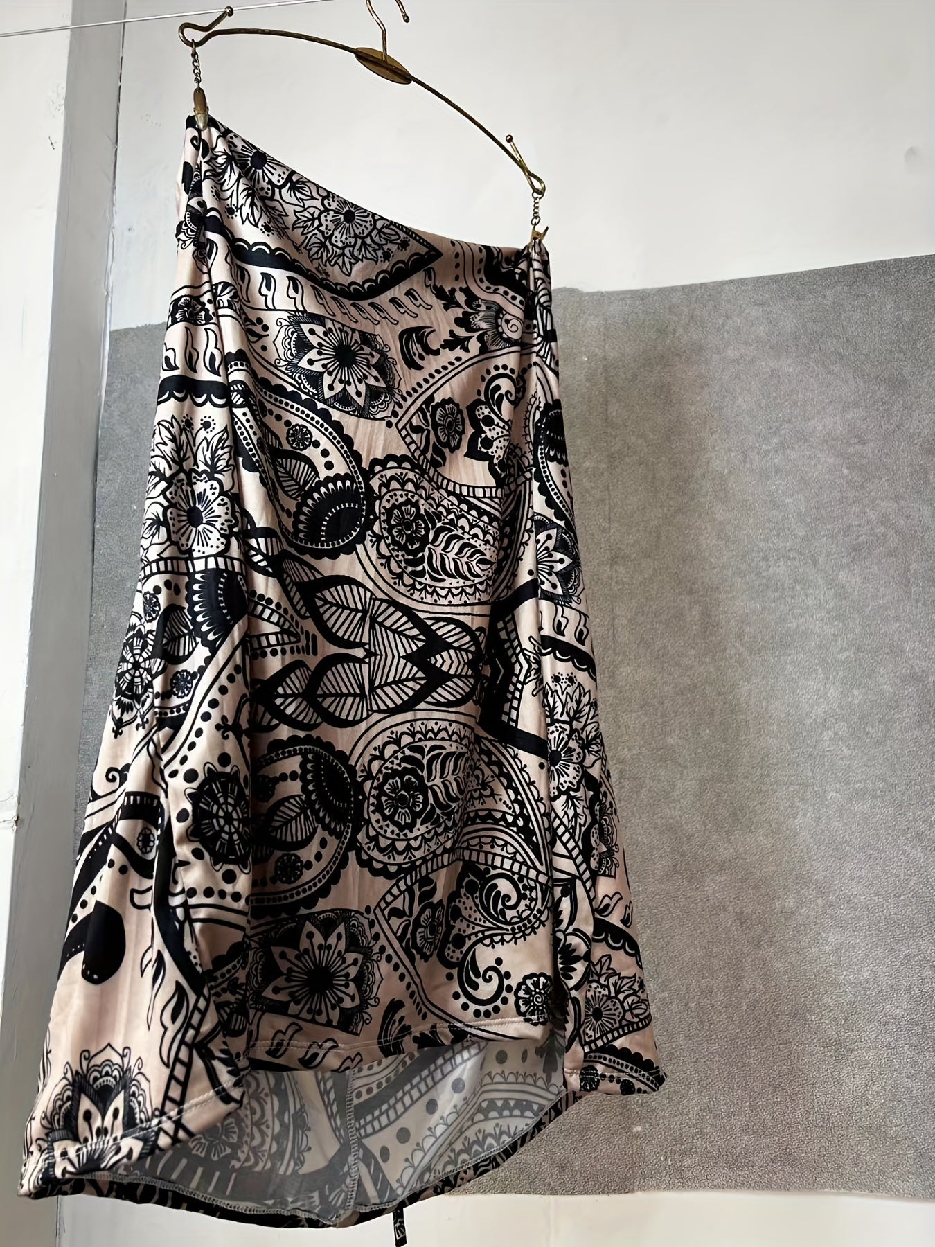 Paisley Print Boho Halter Dress