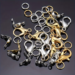 460pcs Jewelry Making Kit Lobster Clasp Jump Rings Crimps Beads Box Supplies