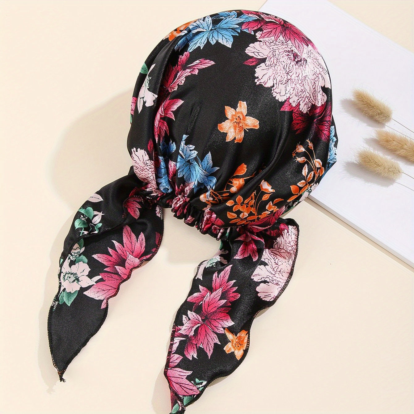 Floral Printed Pirate Hat Women's Hair Cap Turban Strap Headscarf