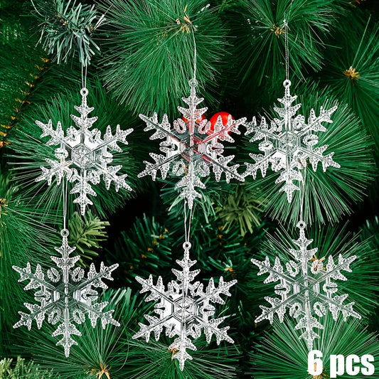 Christmas Hanging Ornaments Snowflake Reindeer Tree Decor